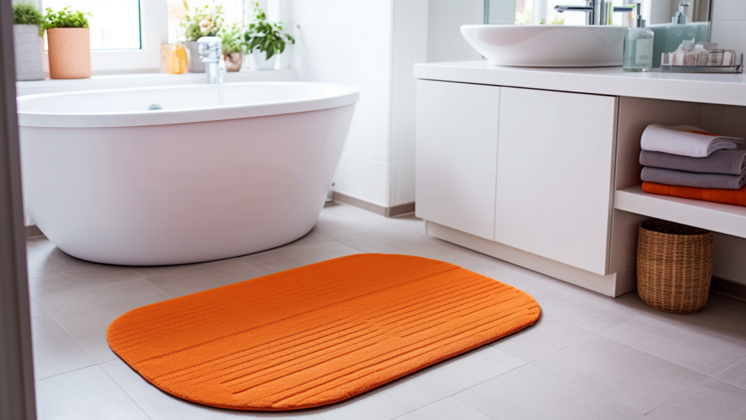Tapis de Bain Orange