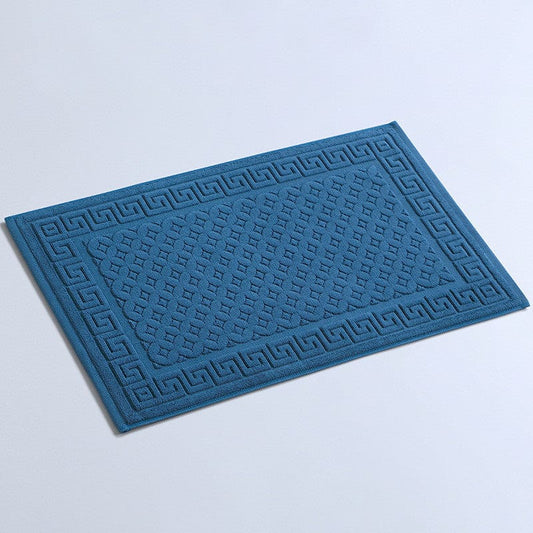 Tapis De Bain Antidérapant Coton Bleu marine / 45x75cm