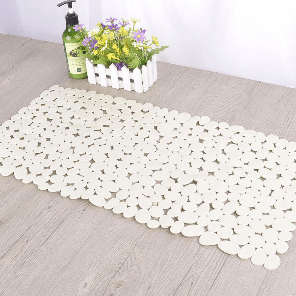 Tapis de Bain Antidérapant en Plastique - Galets