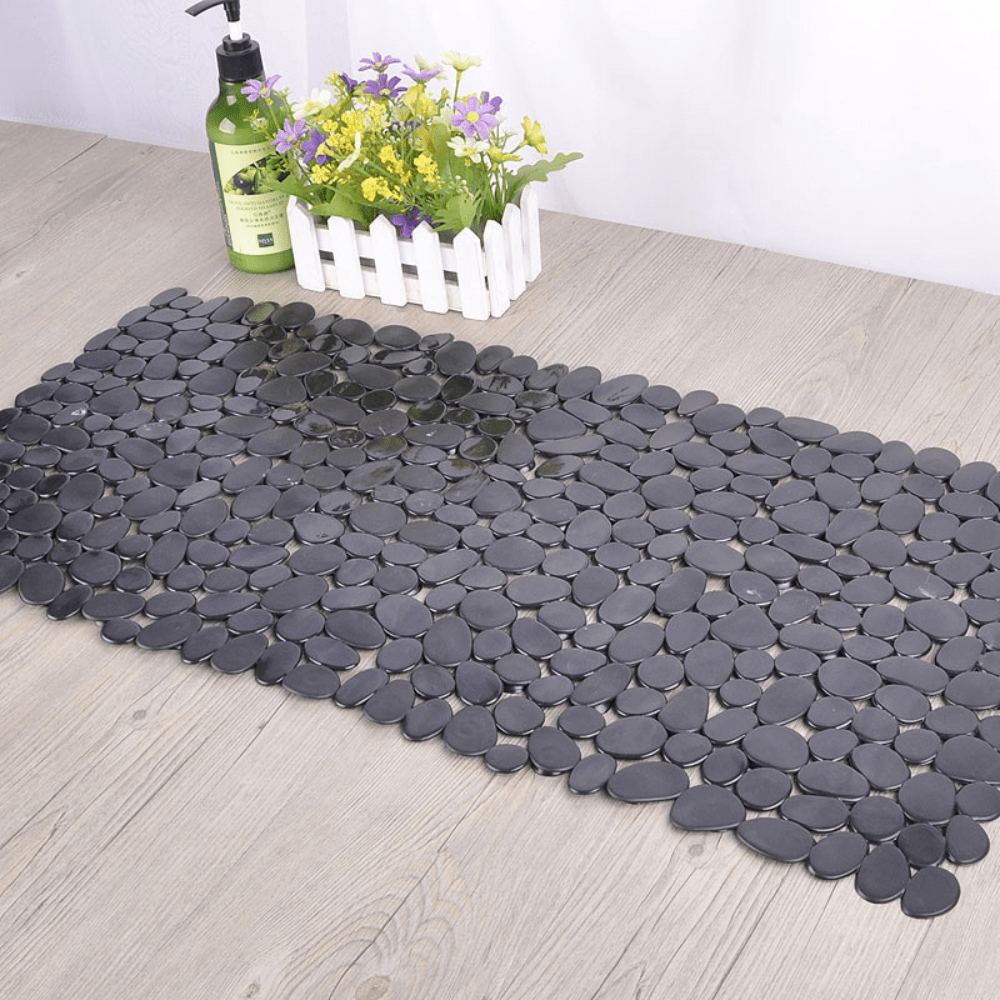 Tapis de Bain Antidérapant en Plastique - Galets