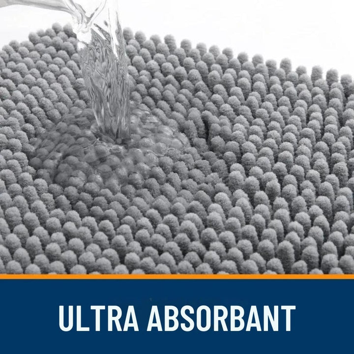 Tapis de Bain Gris Chenille Confort+