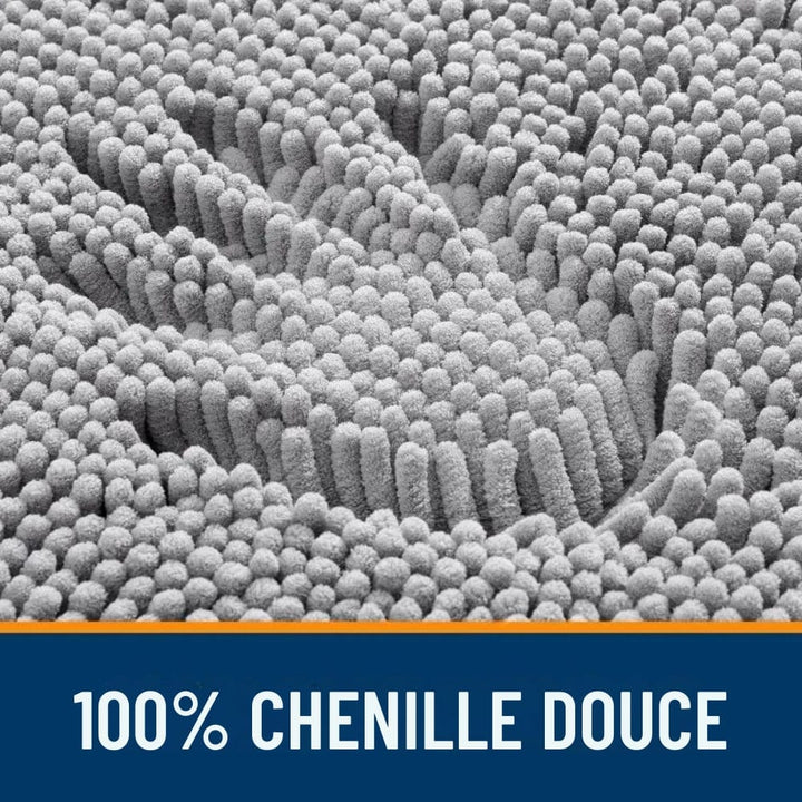 Tapis de Bain Gris Chenille Confort+