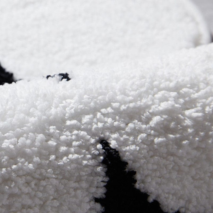 Tapis de Salle de Bain Original Noir et Blanc